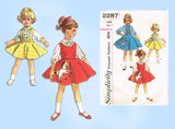 1950s Vintage Simplicity Sewing Pattern 2287 Baby Girls Skirt & Blouse