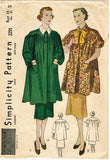 Simplicity 2291: 1930s Charming Misses Artists Smock 34 B Vintage Sewing Pattern