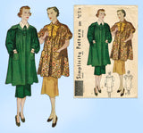 Simplicity 2291: 1930s Charming Misses Artists Smock 34 B Vintage Sewing Pattern