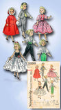 1950s Vintage Simplicity Sewing Pattern 2293 14" High Heel Doll Clothes