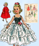 1950s Vintage Simplicity Sewing Pattern 2293 14" High Heel Doll Clothes