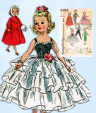 1950s Vintage Simplicity Sewing Pattern 2293 23" High Heel Doll Clothes ORIG