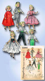 1950s Vintage Simplicity Sewing Pattern 2293 Uncut 18in High Heel Revlon Doll Clothes