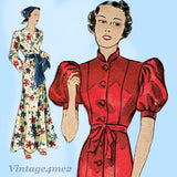Simplicity 2299: 1930s Rare Misses Housecoat Sz 32 Bust Vintage Sewing Pattern