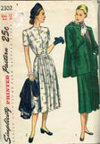 1940s Vintage Simplicity Sewing Pattern 2302 Uncut Misses Maternity Dress Sz 30B