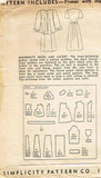 1940s Vintage Simplicity Sewing Pattern 2302 Uncut Misses Maternity Dress Sz 30B