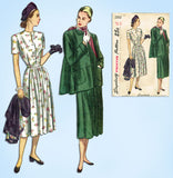 1940s Vintage Simplicity Sewing Pattern 2302 Misses Maternity Dress Size 32 Bust - Vintage4me2