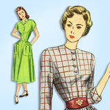 1940s Vintage Simplicity Sewing Pattern 2307 Uncut Easy Misses Dress Size 34 B - Vintage4me2