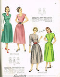 1940s Vintage Simplicity Sewing Pattern 2307 Uncut Easy Misses Dress Size 34 B - Vintage4me2