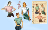 Simplicity 2311: 1940s Uncut Misses Blouse Sz 34 Bust Vintage Sewing Pattern