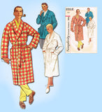 Simplicity 2312: 1950s Classic Men's Bathrobe Size Large Vintage Sewing Pattern