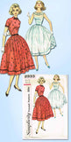 1950s Vintage Simplicity Sewing Pattern 2333 Uncut Misses Sun or Day Dress 32 B
