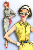1950s Vintage Simplicity Sewing Pattern 2340 Uncut Misses Sun Dress Size 31.5 B - Vintage4me2
