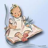 Simplicity 2342: 1940s Cute Baby's Layette Set w Booties Vintage Sewing Pattern - Vintage4me2