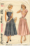 1940s Vintage Simplicity Sewing Pattern 2357 Misses Peplum Dress Size 29 Bust