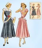 1940s Vintage Simplicity Sewing Pattern 2357 Misses Peplum Dress Size 29 Bust