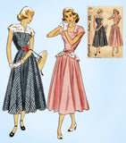 1940s Vintage Simplicity Sewing Pattern 2357 Misses Peplum Dress Size 33 Bust