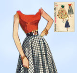 1940s Vintage Simplicity Sewing Pattern 2359 Misses Ballerina Length Skirt 28 W