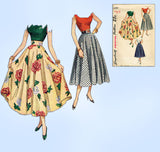 1940s Vintage Simplicity Sewing Pattern 2359 Misses Ballerina Length Skirt 28 W