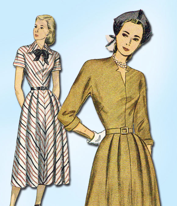 1940s Vintage Simplicity Sewing Pattern 2360 Misses Dress w Kimono Sleeve Sz 34 B