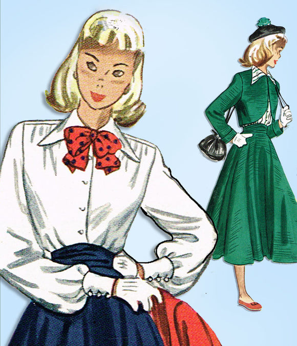1940s Vintage Simplicity Sewing Pattern 2364 Uncut Misses Bolero Suit Sz 32 Bust - Vintage4me2