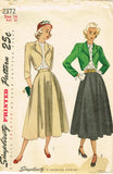 1940s Vintage Simplicity Sewing Pattern 2372 Misses Suit and Tucked Blouse 32B - Vintage4me2