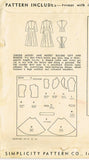 1940s Vintage Simplicity Sewing Pattern 2372 Misses Suit and Tucked Blouse 32B