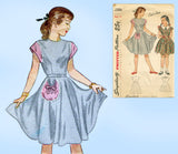 1940s Vintage Simplicity Sewing Pattern 2386 Easy Uncut Teen Girls Dress Size 14
