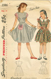 1940s Vintage Simplicity Sewing Pattern 2386 Easy Uncut Teen Girls Dress Size 14
