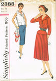 1950s Vintage Simplicity Sewing Pattern 2388 Uncut Misses Sporty Dress Size 13