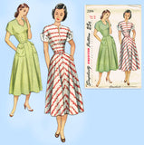 Simplicity 2394: 1940s Lovely Misses Day Dress Sz 32 B Vintage Sewing Pattern