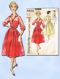 1950s Original Vintage Simplicity Pattern 2412 Uncut Misses Rockabilly Dress Sz 14 Vintage4me2