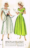 1940s Vintage Simplicity Sewing Pattern 2412 Misses Graduation Prom Dress Sz 33B - Vintage4me2