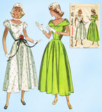 1940s Vintage Simplicity Sewing Pattern 2412 Misses Graduation Prom Dress Sz 33B - Vintage4me2