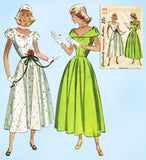 1940s Vintage Simplicity Sewing Pattern 2412 Misses Graduation Prom Dress Sz 33B - Vintage4me2