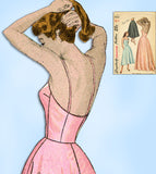 1940s Vintage Simplicity Sewing Pattern 2423 Easy Misses Evening Length Slip 32B