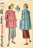 1940s Original Vintage Simplicity Sewing Pattern 2436 Misses Smock Size 34 Bust - Vintage4me2