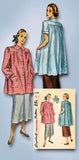 1940s Original Vintage Simplicity Sewing Pattern 2436 Misses Smock Size 34 Bust - Vintage4me2