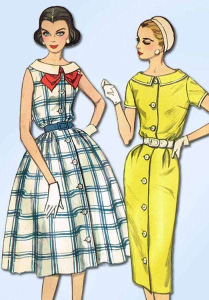 1950s Vintage Simplicity Sewing Pattern 2451 Easy Uncut Misses Sun Dress Size 14