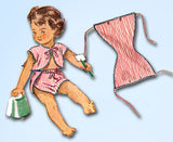 1940s Vintage Simplicity Sewing Pattern 2452 Baby Girls Diaper Cover and Top Sz2