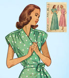 1940s Vintage Simplicity Sewing Pattern 2460 Uncut Misses Housecoat Size 32 Bust - Vintage4me2