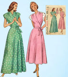 1940s Vintage Simplicity Sewing Pattern 2460 Uncut Misses Housecoat Size 32 Bust - Vintage4me2