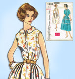 1950s Vintage Simplicity Sewing Pattern 2461 Uncut Easy Misses Dress Sz 32 Bust