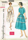 1950s Vintage Simplicity Sewing Pattern 2461 Uncut Easy Misses Dress Sz 32 Bust
