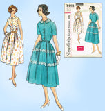 1950s Vintage Simplicity Sewing Pattern 2461 Uncut Easy Misses Dress Sz 32 Bust