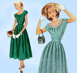 Simplicity 2469: 1940s Cute Misses Dress Sz 30 Bust Vintage Sewing Pattern