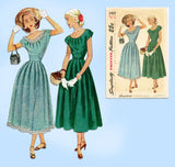 Simplicity 2469: 1940s Cute Misses Dress Sz 30 Bust Vintage Sewing Pattern