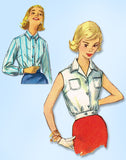 1950s Vintage Simplicity Sewing Pattern 2470 Uncut Easy Misses Blouse Size 34 B