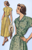 1940s Vintage Simplicity Sewing Pattern 2473 Misses Scalloped Dress Sz 34 B - Vintage4me2