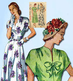 1940s Vintage Simplicity Sewing Pattern 2486 Uncut Misses Dress SIze 20 38B - Vintage4me2